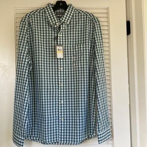 Van Heusen Mens Plaid Dress Shirt, Medium